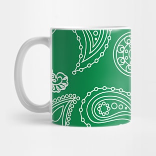 Mandala Pattern Green and White Halloween Fall Autumn Season Mug